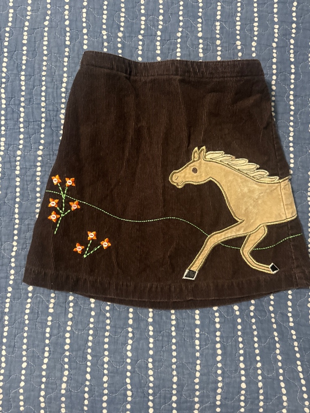 Lands End Girls Skirt with Horse